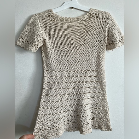 Vintage handmade pointelle sweater - Picture 2 of 6